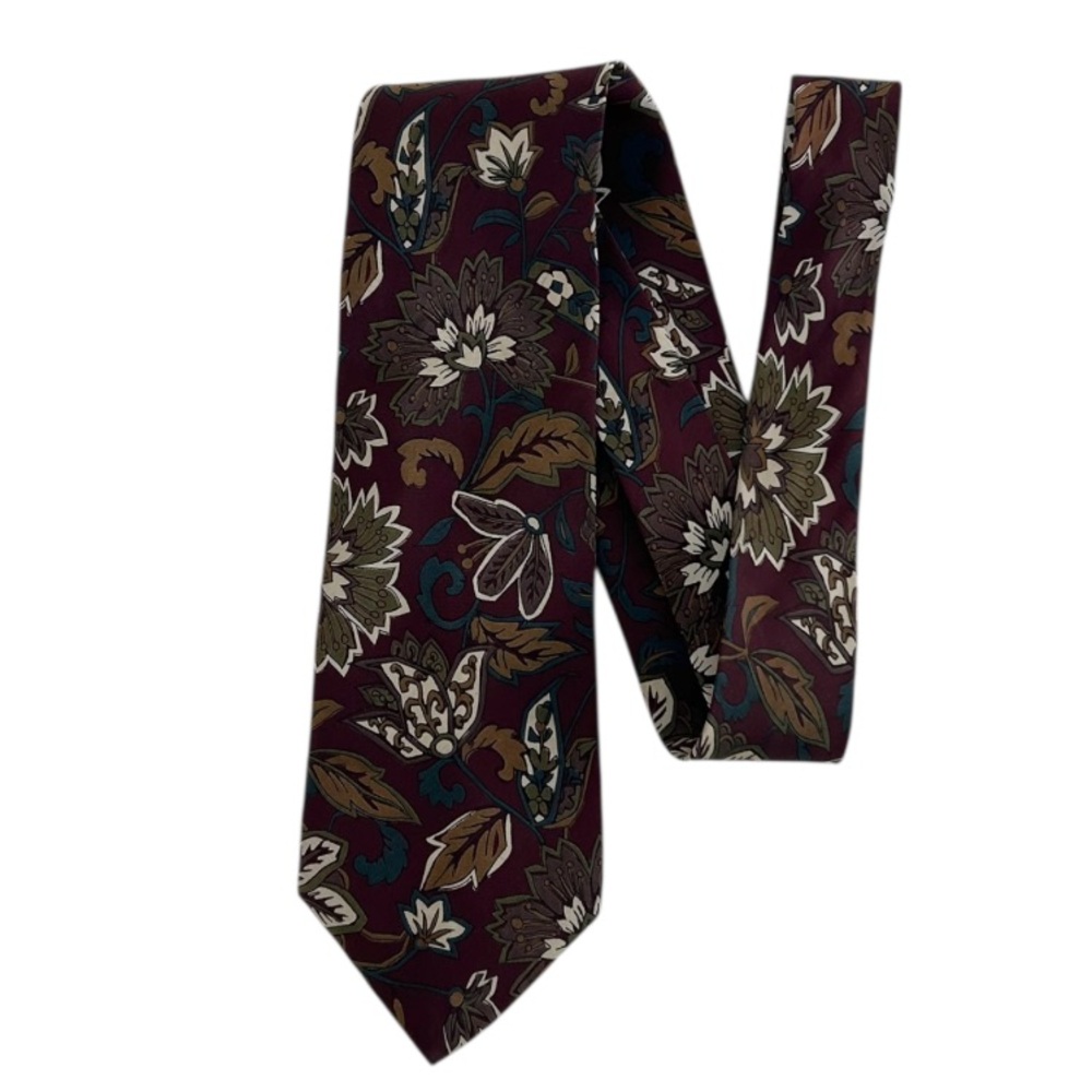 Ted Lapidus Floral 100% Silk Tie